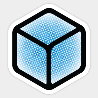 Cube Halftone Pixel Burst Sticker